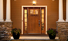 Craftsman Collection - FF3321 with Dentil Shelf and Clarion Clear Simulated Divided 6 Lites Windows 
