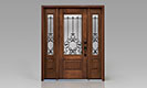 Clopay Rustic Collection Entry Door FR2171 with PRESCOTT Windows 