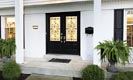 Clopay Smooth Fiberglass Collection FS3571 with HAYDEN Glass 